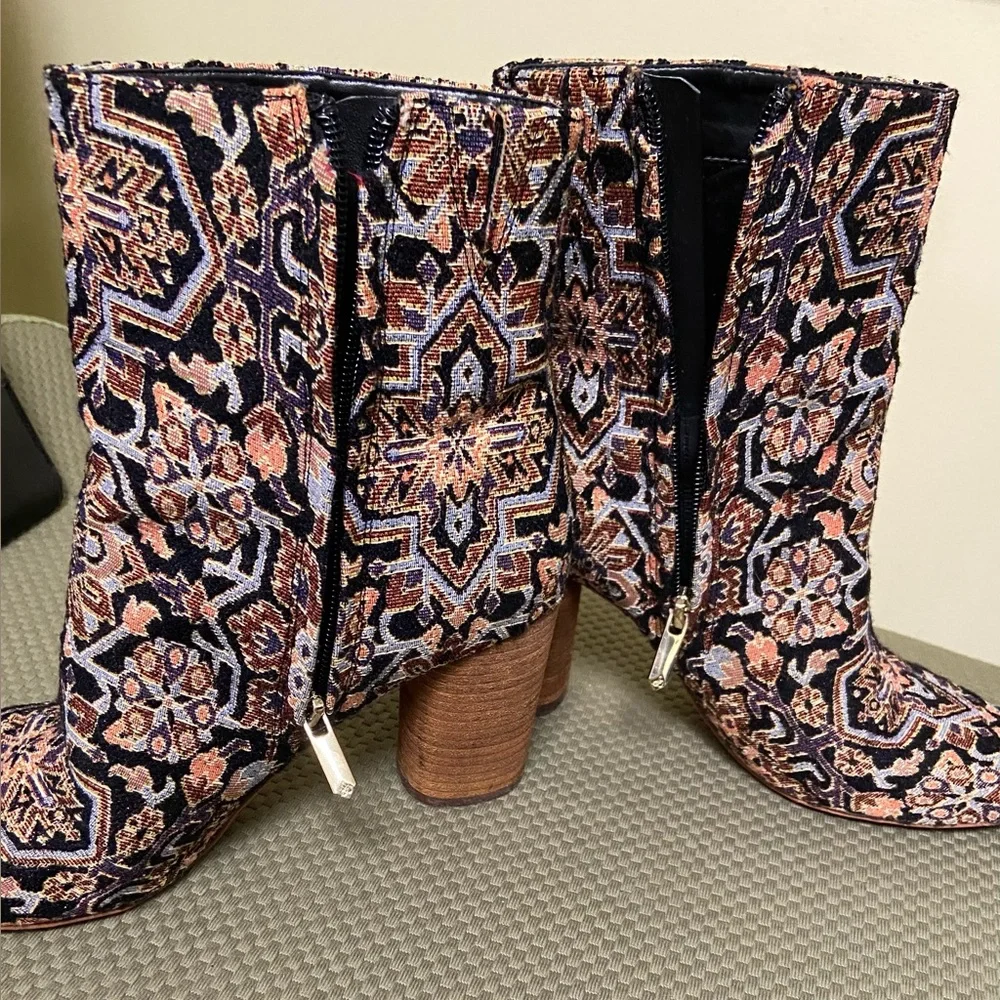 Sam Edelman Multicolor Patterned Ankle Boots - Picture 6 of 12